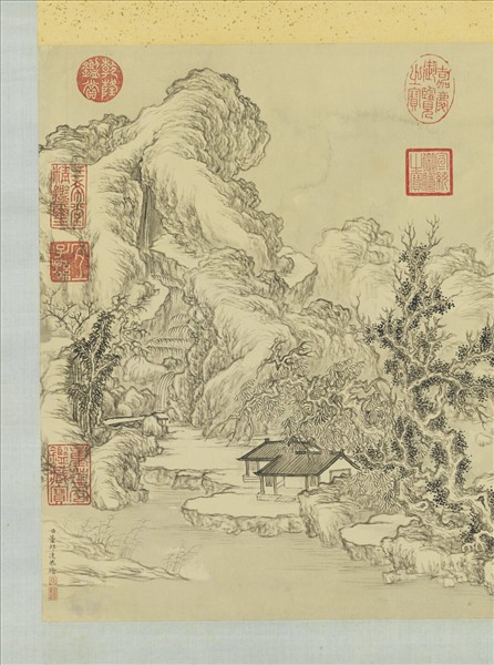 清董邦達寒巖重瀑　軸