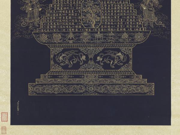 清胡高望書佛說大吉祥經塔　軸