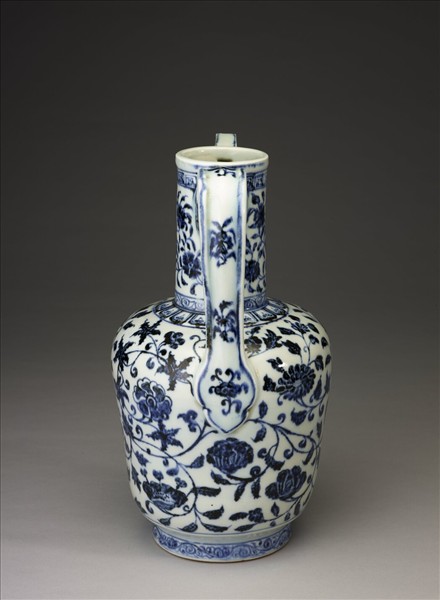 青花四季花卉紋執壺