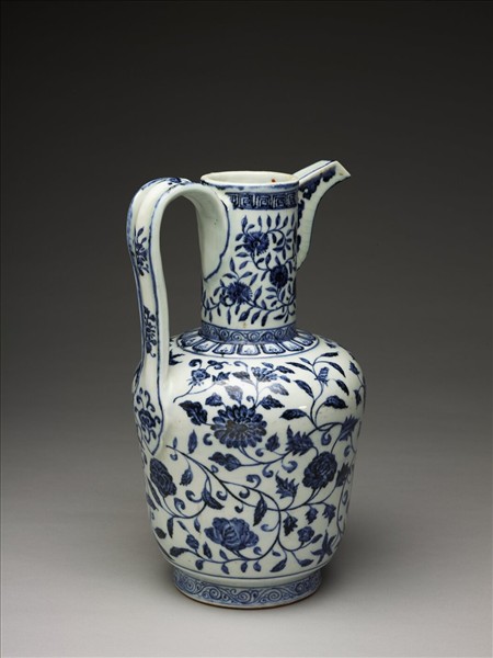 青花四季花卉紋執壺