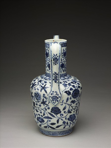 青花四季花卉紋執壺