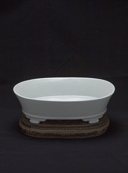 仿汝釉青瓷水仙盆