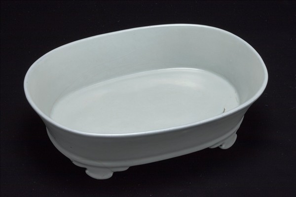 仿汝釉青瓷水仙盆