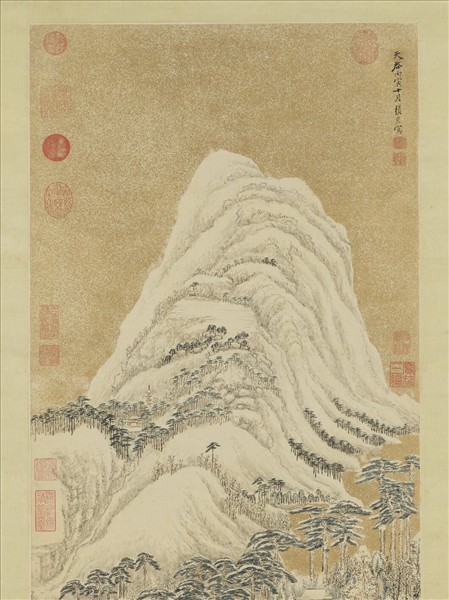 明張宏畫琳宮晴雪　軸