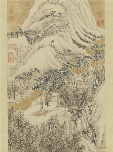 明張宏畫琳宮晴雪　軸