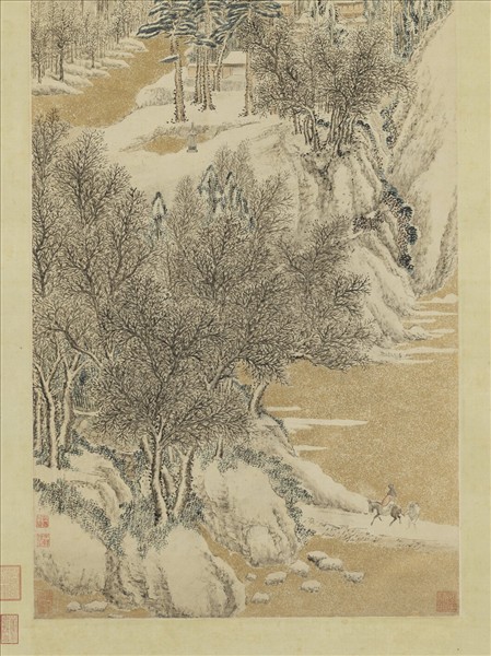 明張宏畫琳宮晴雪　軸