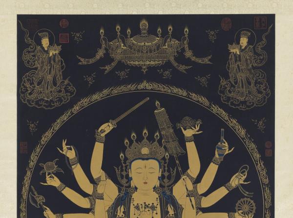 明人畫準提菩薩　軸