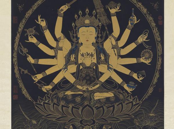 明人畫準提菩薩　軸