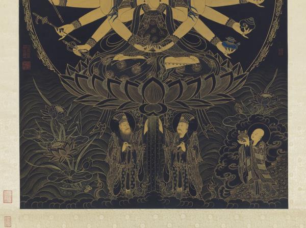 明人畫準提菩薩　軸