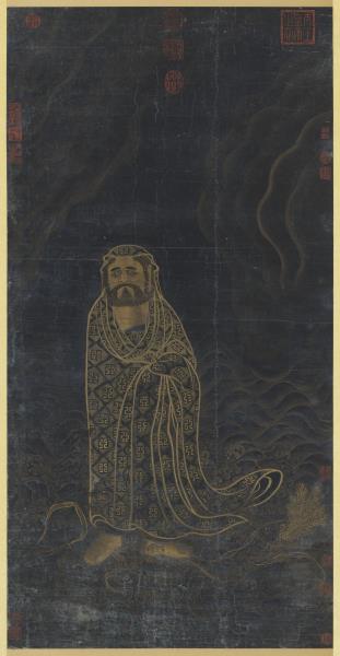 宋錢選達摩像　軸