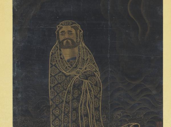 宋錢選達摩像　軸