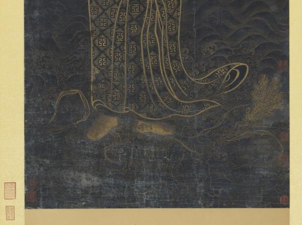 宋錢選達摩像　軸