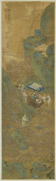 明張翀畫蓬山遇輦　軸