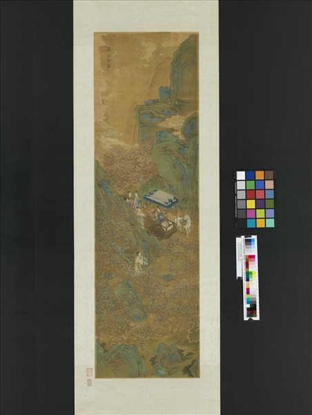 明張翀畫蓬山遇輦　軸