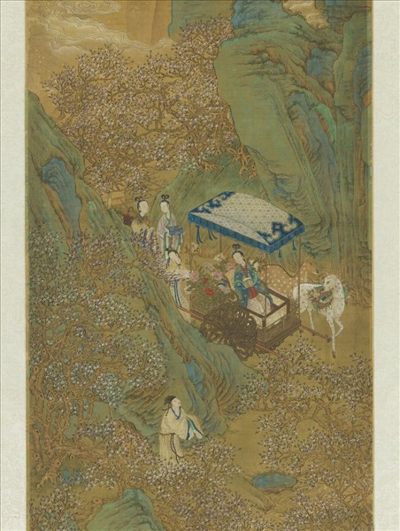 明張翀畫蓬山遇輦　軸