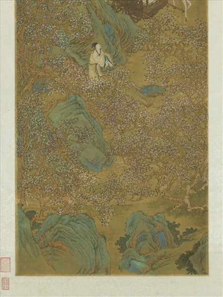 明張翀畫蓬山遇輦　軸