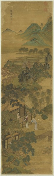 明張翀畫仙廬授液　軸