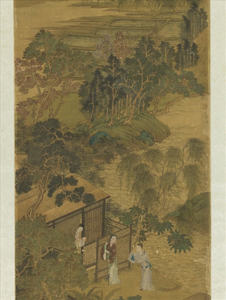 明張翀畫仙廬授液　軸