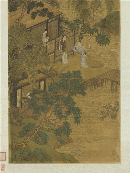 明張翀畫仙廬授液　軸