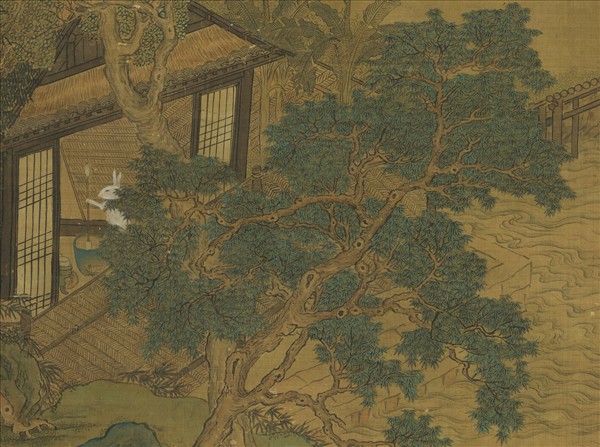 明張翀畫仙廬授液　軸