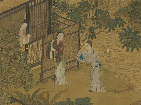 明張翀畫仙廬授液　軸