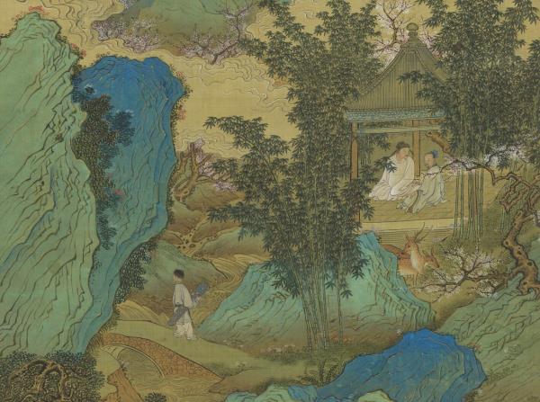 清禹之鼎擬趙千里山水　軸