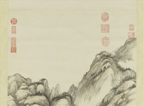 清董邦達畫煙磴香林　軸