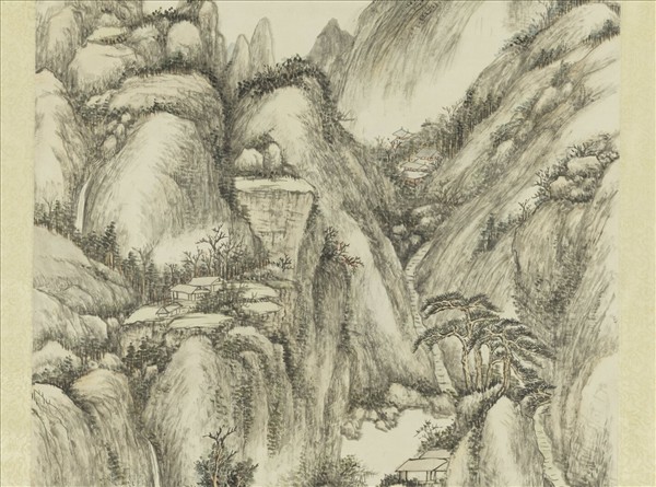 清董邦達畫煙磴香林　軸