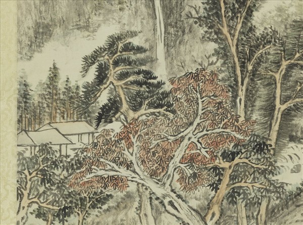 清董邦達畫煙磴香林　軸