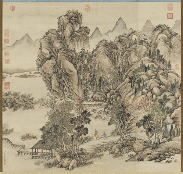 清董邦達秋山訪友圖　軸