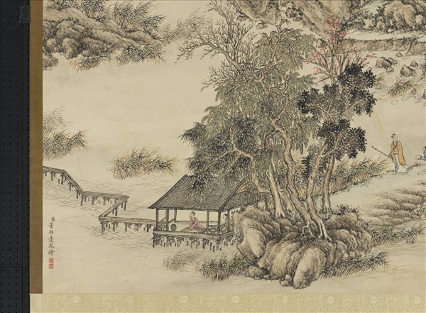 清董邦達秋山訪友圖　軸