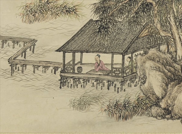 清董邦達秋山訪友圖　軸