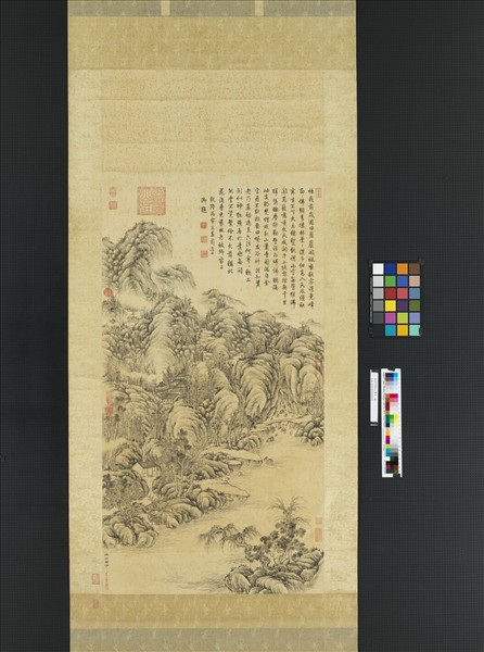 清董邦達秋山蕭寺　軸