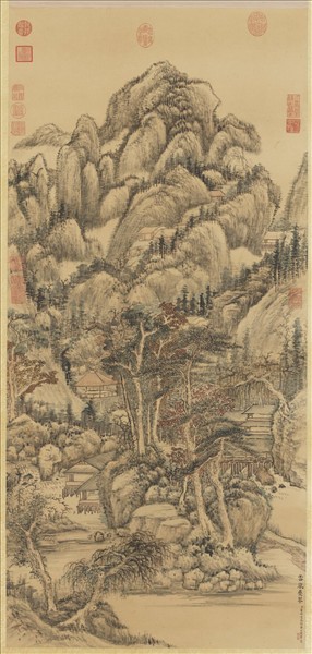 清董邦達畫雲嵐疊翠　軸