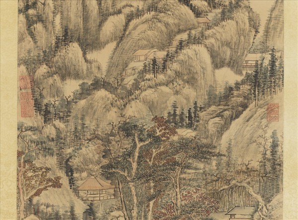 清董邦達畫雲嵐疊翠　軸