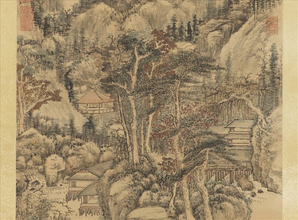 清董邦達畫雲嵐疊翠　軸