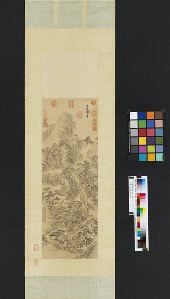 清董邦達層巒聳翠　軸