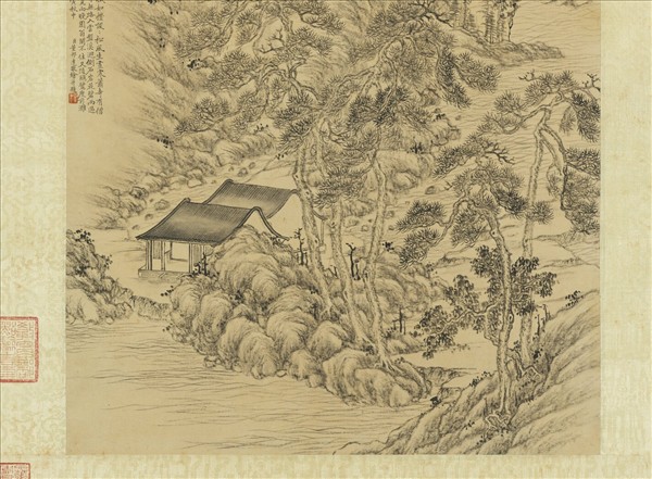 清董邦達層巒聳翠　軸