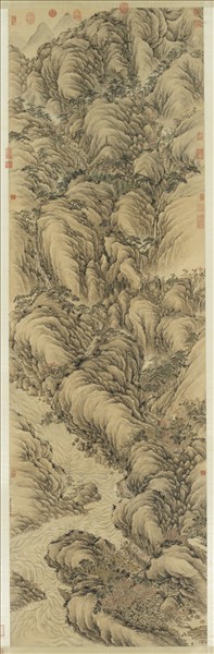 清董邦達江關行旅　軸