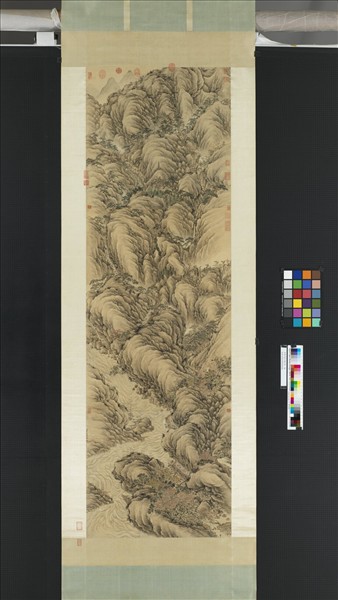 清董邦達江關行旅　軸