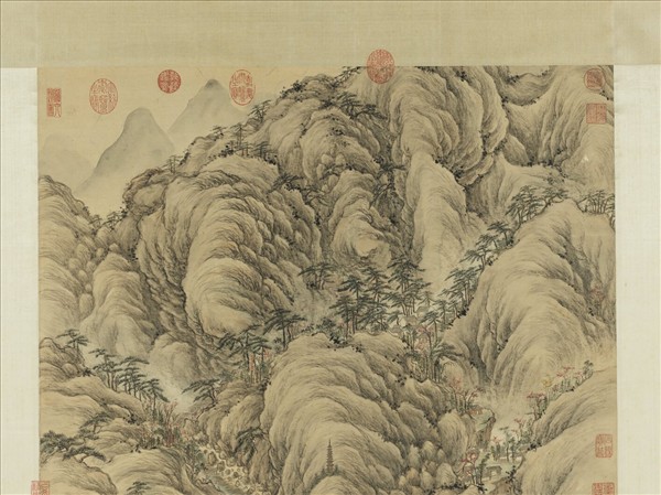 清董邦達江關行旅　軸