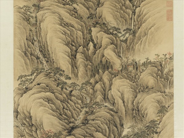 清董邦達江關行旅　軸