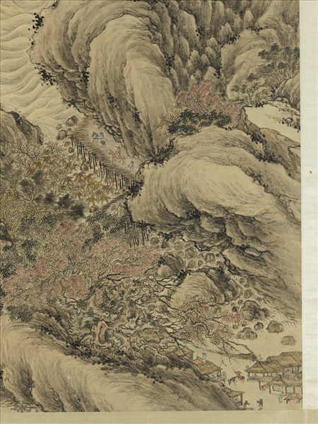 清董邦達江關行旅　軸