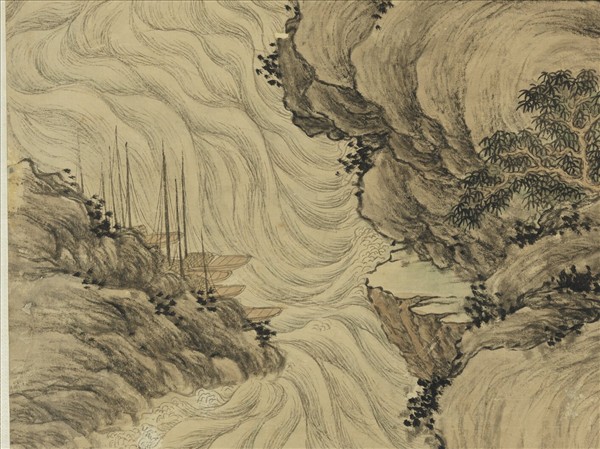 清董邦達江關行旅　軸