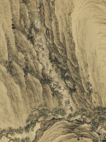 清董邦達江關行旅　軸