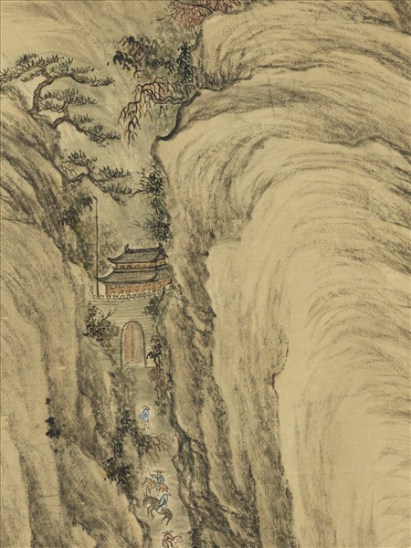 清董邦達江關行旅　軸