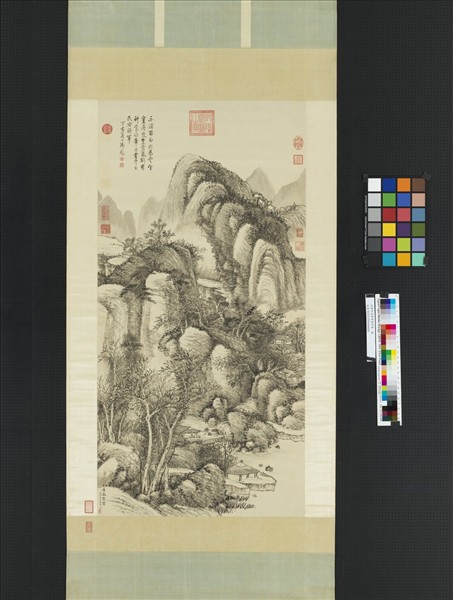 清董邦達畫層嵐翠靄　軸