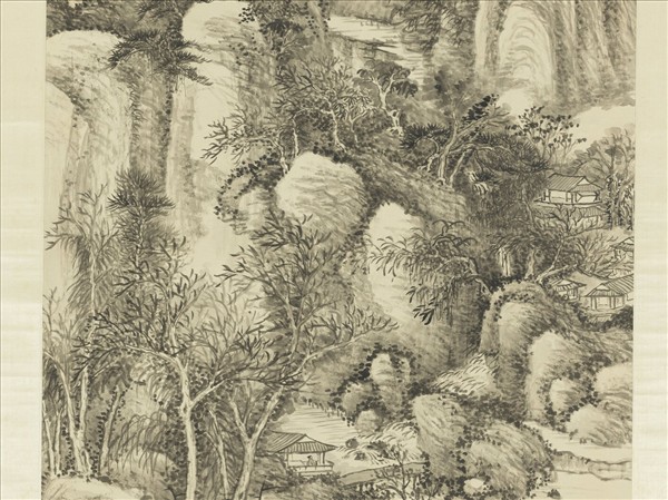 清董邦達畫層嵐翠靄　軸