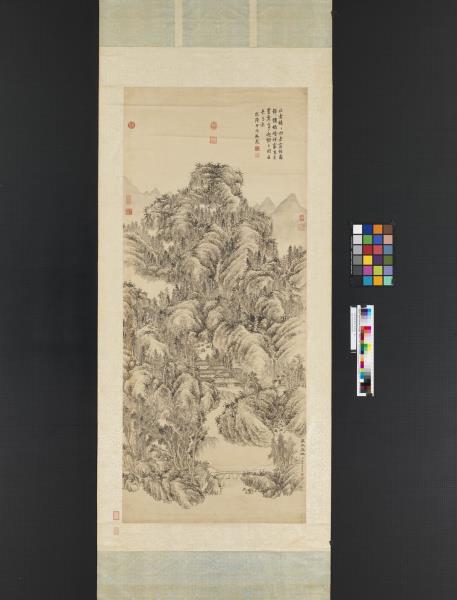 清董邦達畫萬木森秋圖　軸