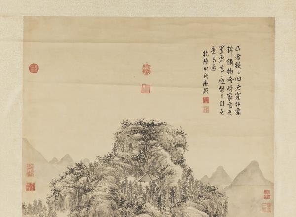 清董邦達畫萬木森秋圖　軸